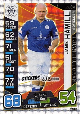 Sticker Jamie Hammill - SPFL 2016-2017. Match Attax n. 286 - Topps