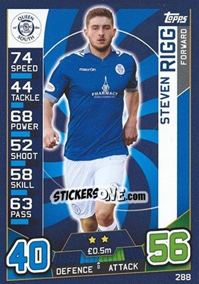 Sticker Steven Rigg - SPFL 2016-2017. Match Attax n. 288 - Topps