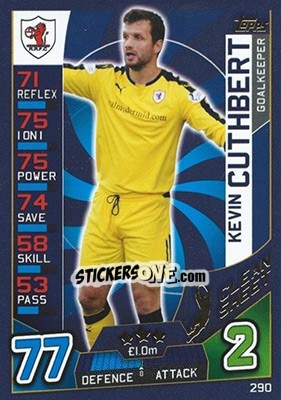 Sticker Kevin Cuthbert - SPFL 2016-2017. Match Attax n. 290 - Topps