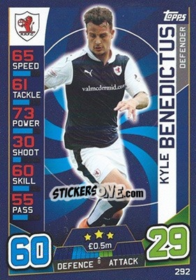 Sticker Kyle Benedictus - SPFL 2016-2017. Match Attax n. 292 - Topps