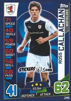 Sticker Ross Callachan - SPFL 2016-2017. Match Attax n. 295 - Topps