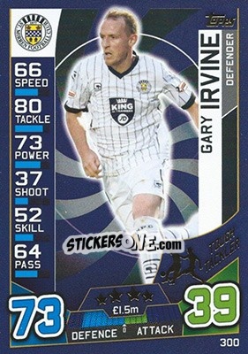 Sticker Gary Irvine - SPFL 2016-2017. Match Attax - Topps