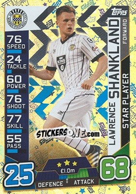 Sticker Lawrence Shankland - SPFL 2016-2017. Match Attax n. 304 - Topps