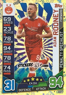 Sticker Adam Rooney - SPFL 2016-2017. Match Attax n. 307 - Topps