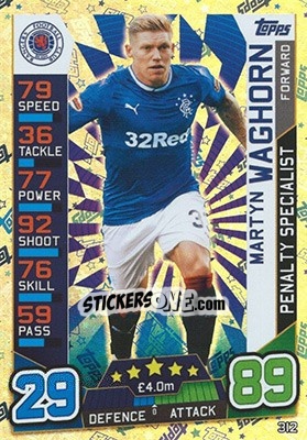 Sticker Martyn Waghorn - SPFL 2016-2017. Match Attax n. 312 - Topps