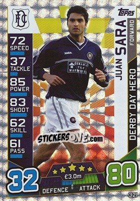 Sticker Juan Sara - SPFL 2016-2017. Match Attax n. 321 - Topps