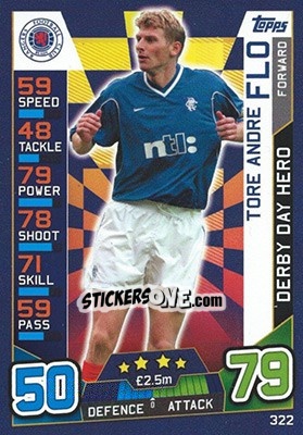 Sticker Tore Andre Flo - SPFL 2016-2017. Match Attax n. 322 - Topps
