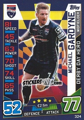 Sticker Michael Gardyne - SPFL 2016-2017. Match Attax n. 324 - Topps