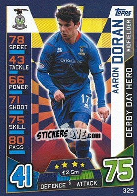 Sticker Aaron Doran - SPFL 2016-2017. Match Attax n. 325 - Topps