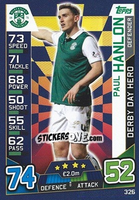 Sticker Paul Hanlon - SPFL 2016-2017. Match Attax n. 326 - Topps