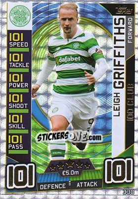 Sticker Leigh Griffiths - SPFL 2016-2017. Match Attax n. 330 - Topps