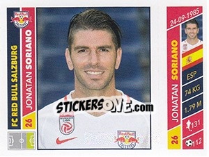 Sticker Jonatan Soriano - Österreichische Fußball Bundesliga 2016-2017 n. 17 - Panini