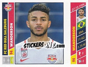 Sticker Wanderson - Österreichische Fußball Bundesliga 2016-2017 - Panini