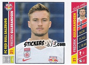 Sticker Fredrik Gulbrandsen - Österreichische Fußball Bundesliga 2016-2017 - Panini