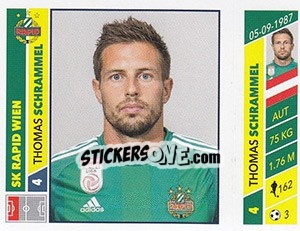 Sticker Thomas Schrammel - Österreichische Fußball Bundesliga 2016-2017 n. 36 - Panini
