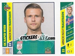 Sticker Arnor Ingvi Traustason - Österreichische Fußball Bundesliga 2016-2017 n. 44 - Panini