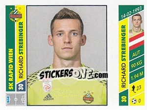 Figurina Richard Strebinger - Österreichische Fußball Bundesliga 2016-2017 n. 46 - Panini