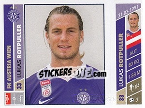 Sticker Lukas Rotpuller - Österreichische Fußball Bundesliga 2016-2017 - Panini