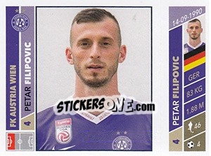 Sticker Petar Filipovic - Österreichische Fußball Bundesliga 2016-2017 n. 65 - Panini