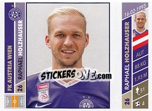 Sticker Raphael Holzhauser - Österreichische Fußball Bundesliga 2016-2017 n. 70 - Panini