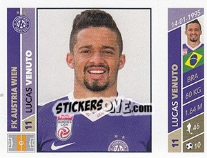Figurina Lucas Venuto - Österreichische Fußball Bundesliga 2016-2017 n. 71 - Panini