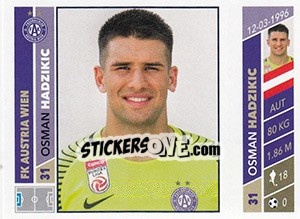 Figurina Osman Hadzikic - Österreichische Fußball Bundesliga 2016-2017 n. 73 - Panini