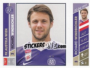 Sticker Richard Windbichler - Österreichische Fußball Bundesliga 2016-2017 n. 74 - Panini