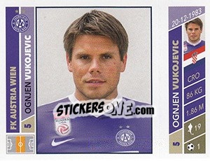 Sticker Ognjen Vukojevic - Österreichische Fußball Bundesliga 2016-2017 n. 75 - Panini