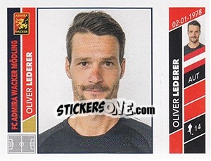 Figurina Oliver Lederer - Österreichische Fußball Bundesliga 2016-2017 n. 88 - Panini