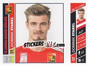 Sticker Dominik Starkl - Österreichische Fußball Bundesliga 2016-2017 - Panini