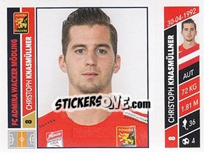 Sticker Christoph Knasmüllner - Österreichische Fußball Bundesliga 2016-2017 - Panini