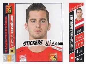 Cromo Christoph Knasmüllner - Österreichische Fußball Bundesliga 2016-2017 - Panini