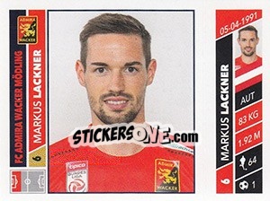 Sticker Markus Lackner - Österreichische Fußball Bundesliga 2016-2017 - Panini