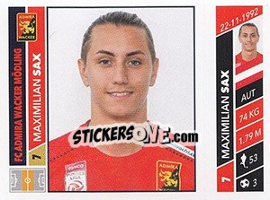 Sticker Maximilian Sax - Österreichische Fußball Bundesliga 2016-2017 - Panini