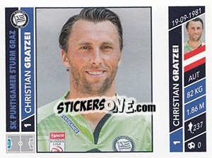 Sticker Christian Gratzei - Österreichische Fußball Bundesliga 2016-2017 - Panini