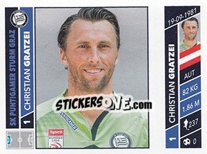 Figurina Christian Gratzei - Österreichische Fußball Bundesliga 2016-2017 n. 116 - Panini