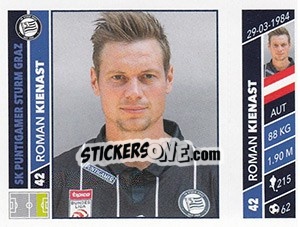 Sticker Roman Kienast - Österreichische Fußball Bundesliga 2016-2017 n. 134 - Panini
