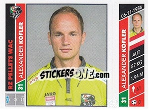 Cromo Alexander Kofler - Österreichische Fußball Bundesliga 2016-2017 - Panini