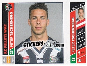 Sticker Peter Tschernegg - Österreichische Fußball Bundesliga 2016-2017 - Panini