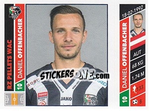 Sticker Daniel Offenbacher - Österreichische Fußball Bundesliga 2016-2017 - Panini