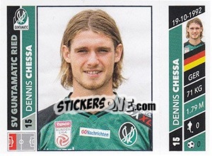 Sticker Dennis Chessa - Österreichische Fußball Bundesliga 2016-2017 - Panini