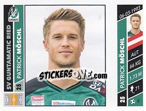 Sticker Patrick Möschl - Österreichische Fußball Bundesliga 2016-2017 - Panini