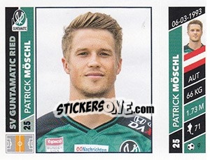 Figurina Patrick Möschl - Österreichische Fußball Bundesliga 2016-2017 n. 175 - Panini