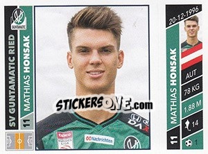 Cromo Mathias Honsak - Österreichische Fußball Bundesliga 2016-2017 - Panini