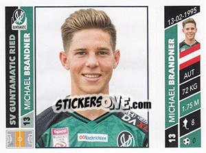 Cromo Michael Brandner - Österreichische Fußball Bundesliga 2016-2017 - Panini
