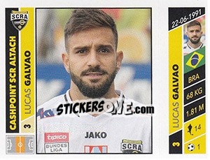 Cromo Lukas Galvao - Österreichische Fußball Bundesliga 2016-2017 n. 198 - Panini