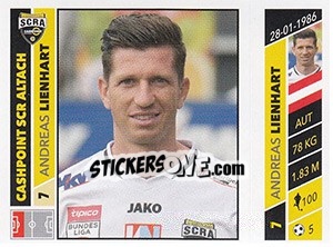 Figurina Andreas Lienhart - Österreichische Fußball Bundesliga 2016-2017 n. 201 - Panini