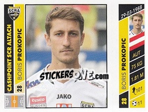 Figurina Boris Prokopic - Österreichische Fußball Bundesliga 2016-2017 n. 204 - Panini