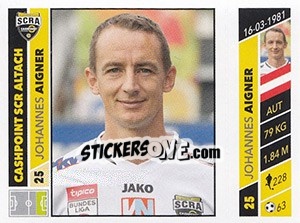 Sticker Johannes Aigner - Österreichische Fußball Bundesliga 2016-2017 - Panini