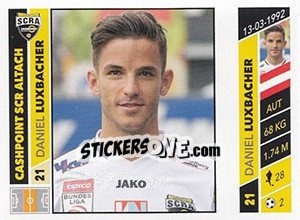 Figurina Daniel Luxbacher - Österreichische Fußball Bundesliga 2016-2017 n. 214 - Panini